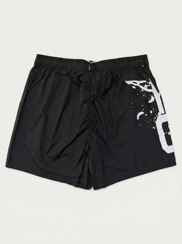 2. Solid color swimsuit with logo Black Icon iuw004
