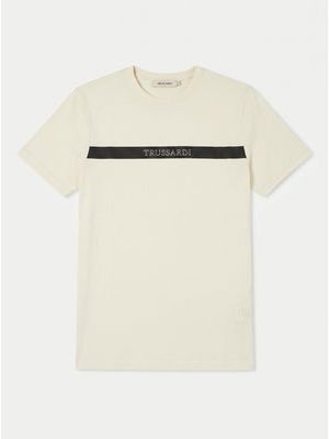 1. Plain T-shirt with logo Cream