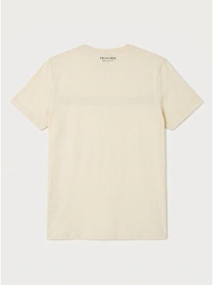 2. Plain T-shirt with logo Cream
