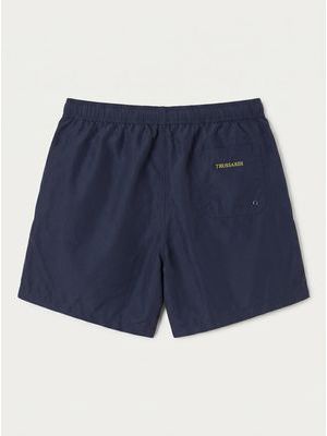 2. Solid color swimwear with side logo Blue