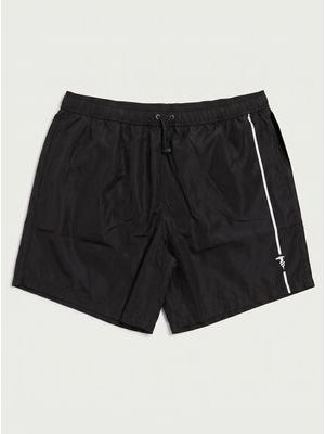 1. Solid color swimwear with side logo Black