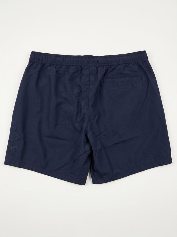 2. Solid color swimsuit with tone-on-tone logo Blue Trussardi tru26mbm03