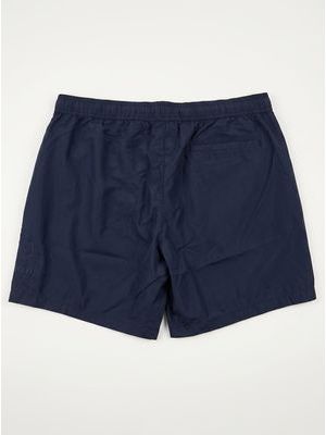 2. Solid color swimsuit with tone-on-tone logo Blue
