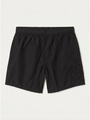 1. Solid color swimsuit with tone-on-tone logo Black