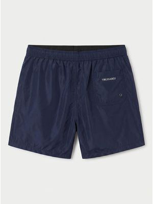 2. Solid color swimwear with side logo Blue