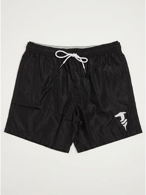 1. Solid color swimwear with side logo Black