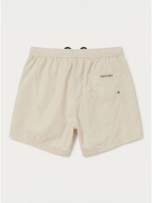2. Solid color swimwear with side logo Cream