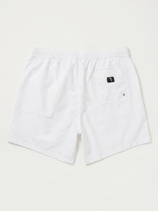2. Solid color swimwear with side logo White Trussardi tru26mbm01