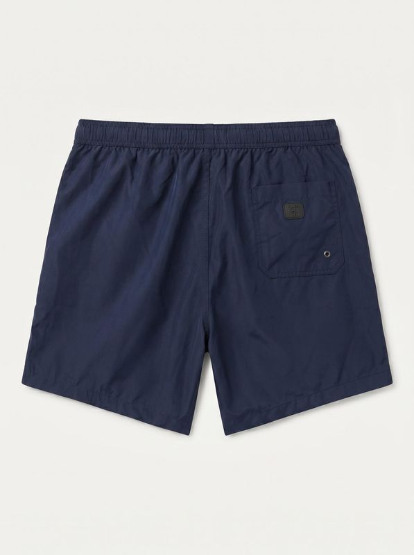 2. Solid color swimwear with side logo Blue Trussardi tru26mbm01