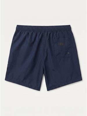 2. Solid color swimwear with side logo Blue