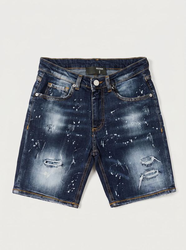 Bermuda shorts with splashes Jeans Soldier