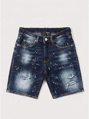 1. Bermuda con schizzi Jeans