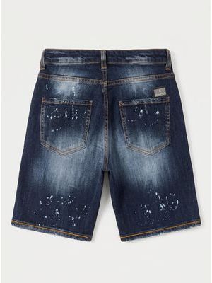 2. Bermuda con schizzi Jeans