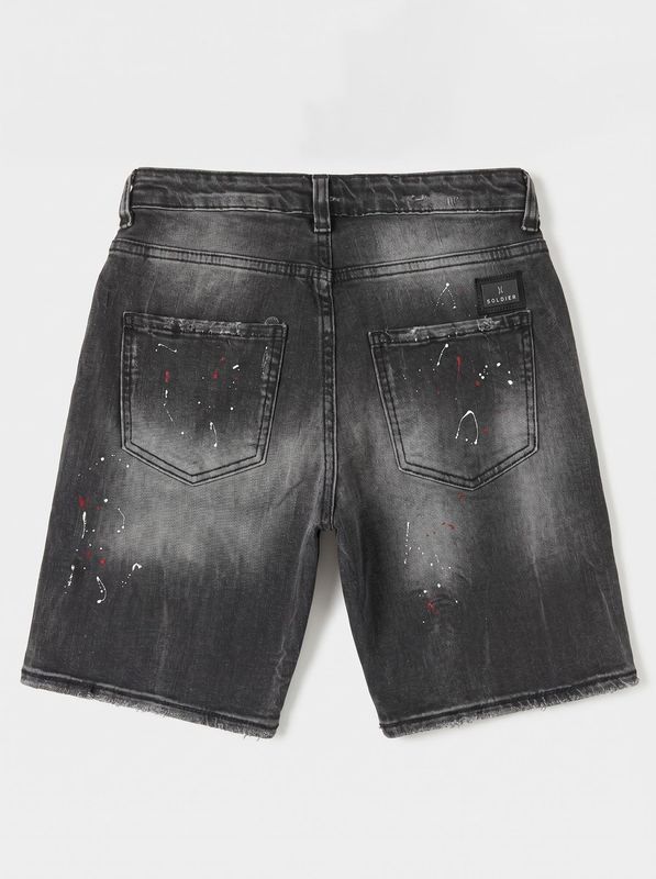 2. Bermuda con schizzi Nero Soldier baby04n