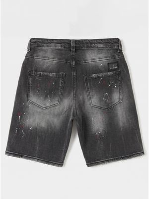 2. Bermuda con schizzi Nero