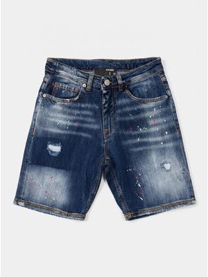 1. Bermuda con schizzi Jeans