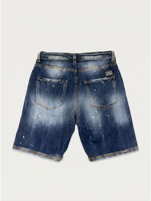 2. Bermuda con schizzi Jeans