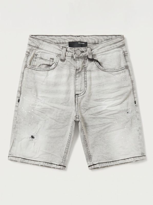 Bermuda shorts with splashes Grey Soldier