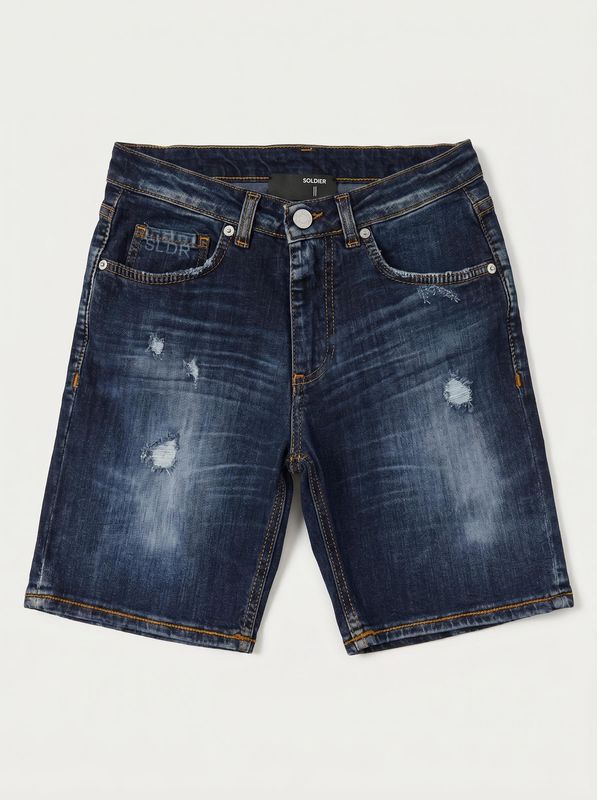 Bermuda shorts with rips Jeans Soldier