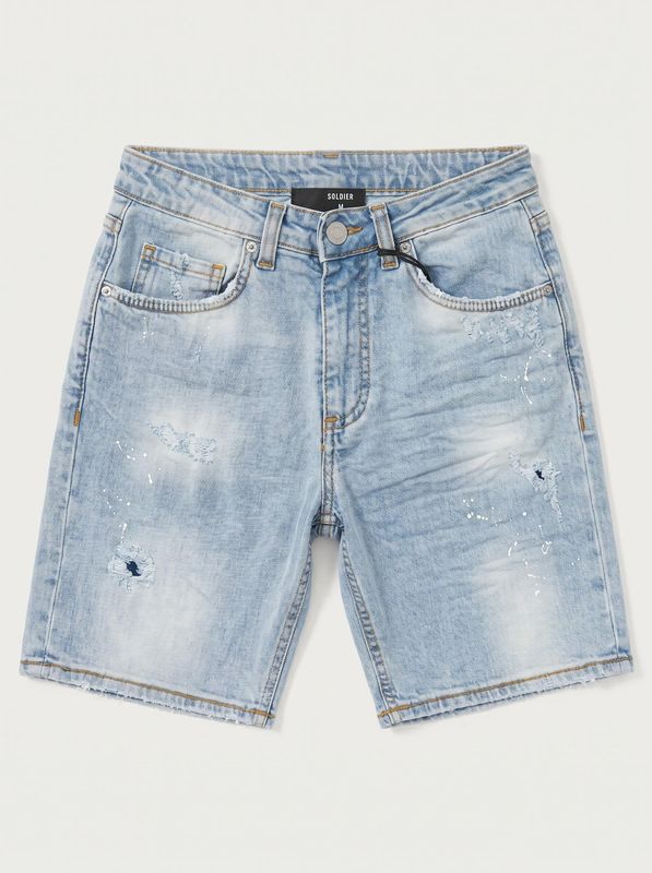Bermuda shorts with rips Jeans Soldier