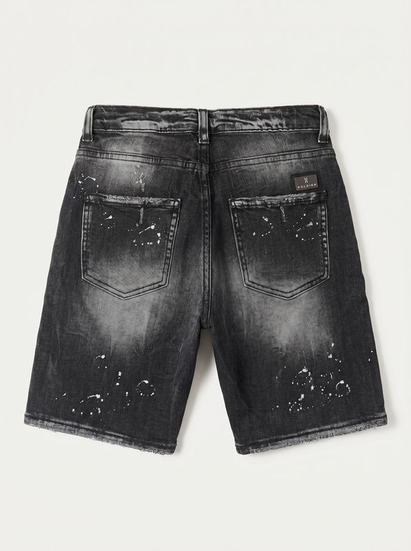 2. Bermuda con schizzi Nero Soldier baby01n