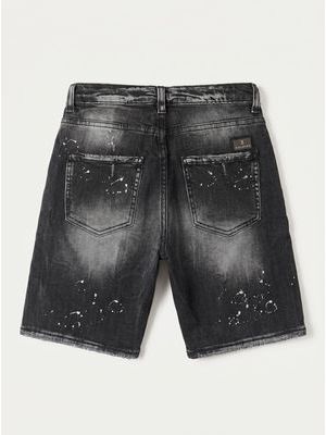 2. Bermuda con schizzi Nero