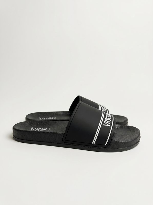 2. Ciabatte con fascia Nero-Bianco VRSC COUTURE vs-2601-9131