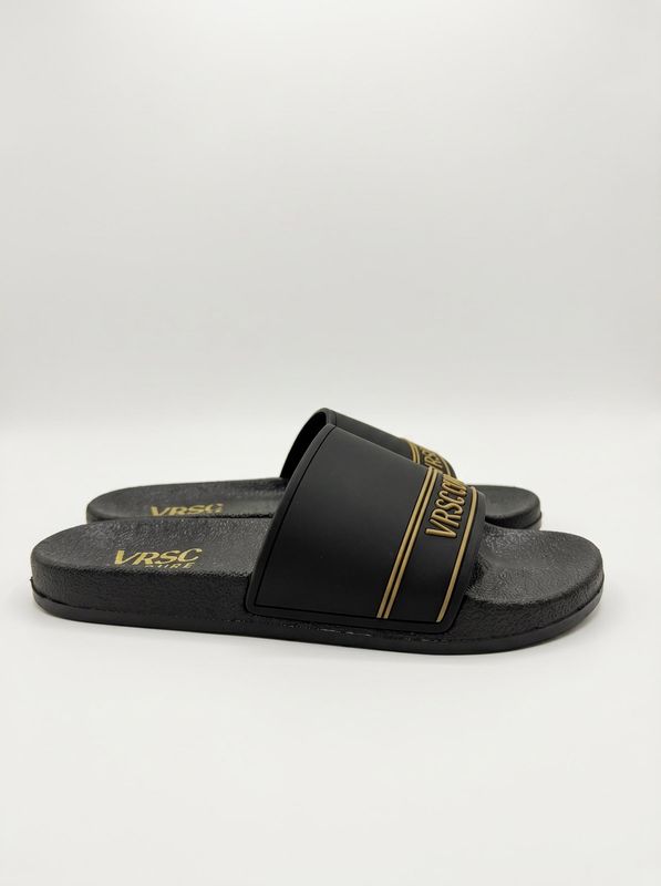 2. Ciabatte con fascia Nero-Oro VRSC COUTURE vs-2601-9131