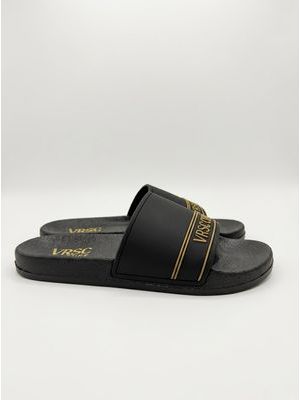 2. Ciabatte con fascia Nero-Oro