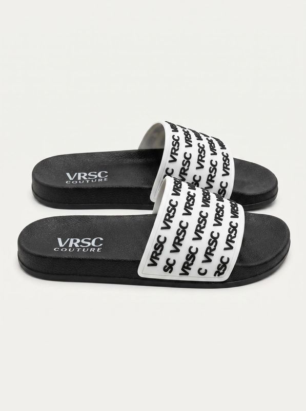 2. Ciabatte con fascia Bianco-Nero VRSC COUTURE vs-2601-9132