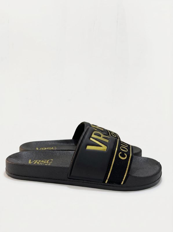 2. Ciabatte con fascia Nero-Oro VRSC COUTURE vs-2601-9133
