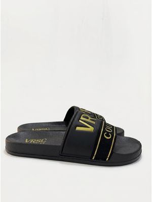 2. Ciabatte con fascia Nero-Oro