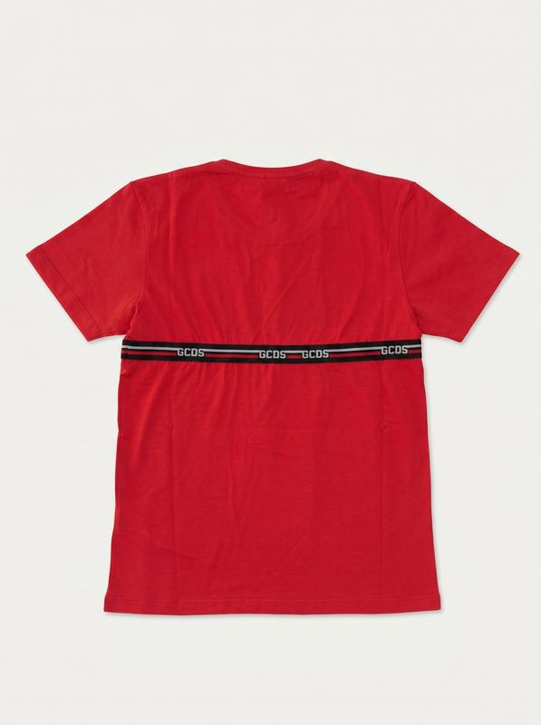 2. T-shirt with logo band Red GCDS c1bjqc553j