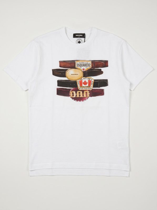 1. Printed T-shirt White Dsquared dq3387
