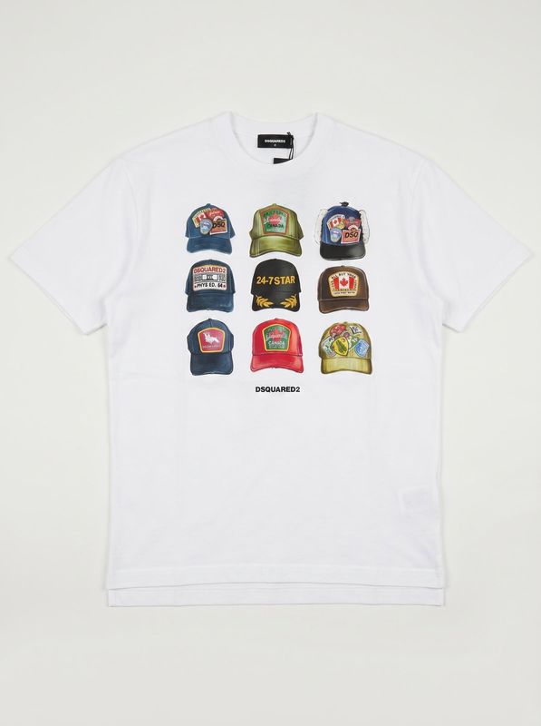 1. Printed T-shirt White Dsquared dq3386