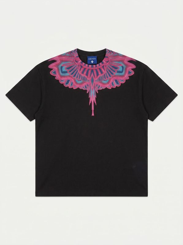 T-shirt crop Nero County of Milan