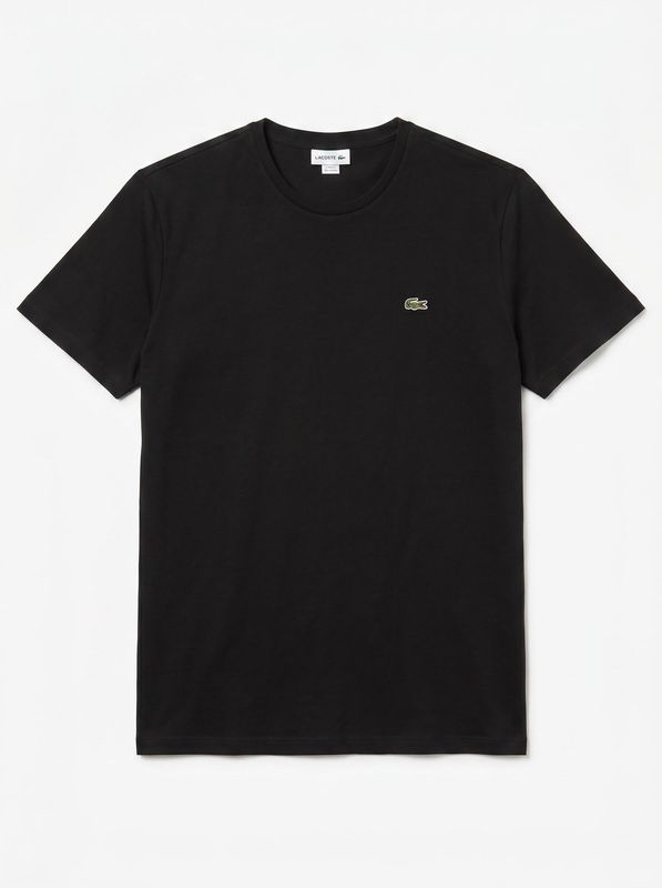 Solid color T-shirt with logo Black Lacoste