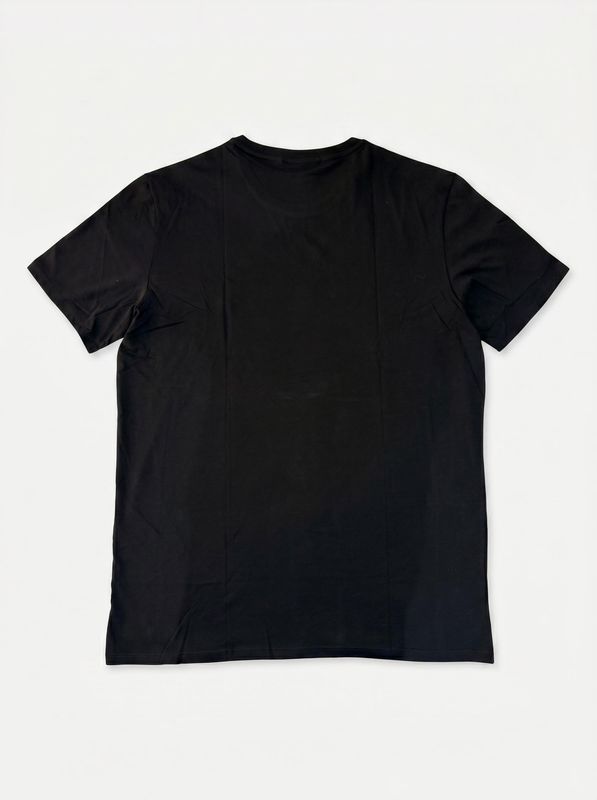 2. Solid color T-shirt with logo Black Lacoste th6709