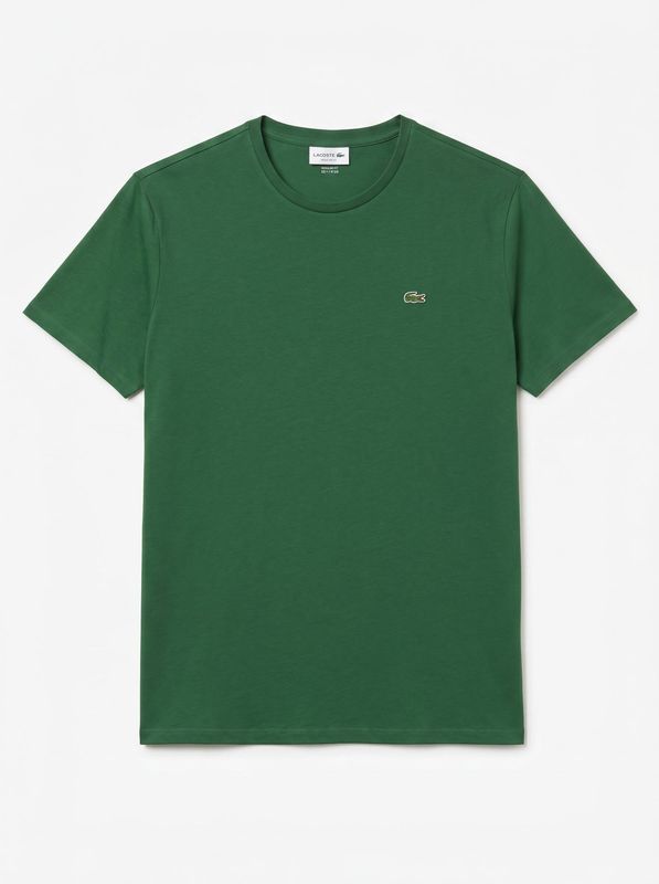 Solid color T-shirt with logo Green Lacoste