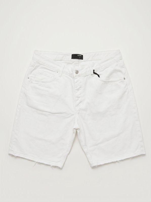 Solid color Bermuda shorts White Soldier