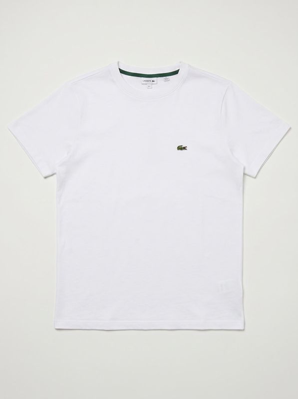 T-shirt logata Bianco Lacoste