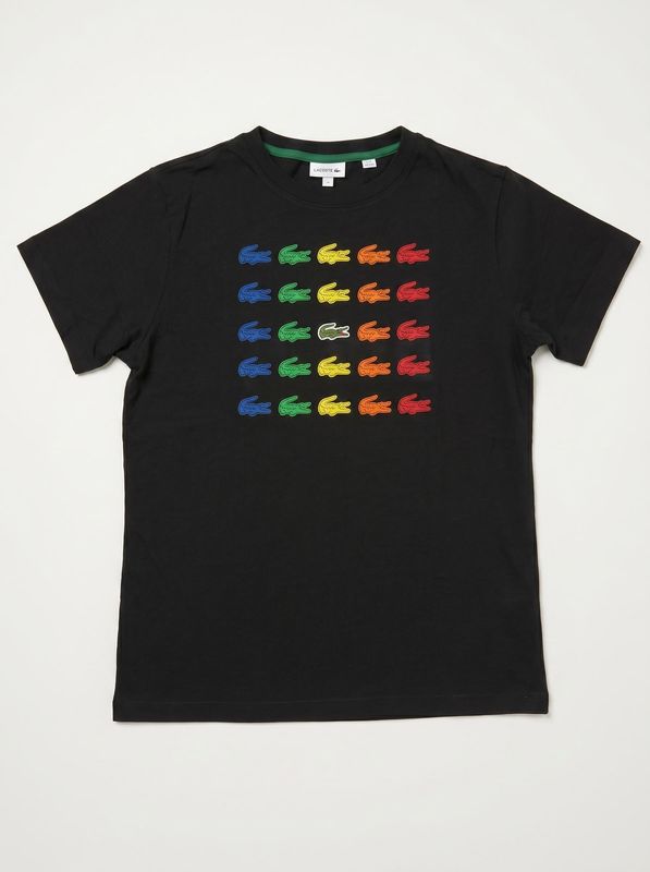 1. T-shirt con stampa logata Nero Lacoste 947074