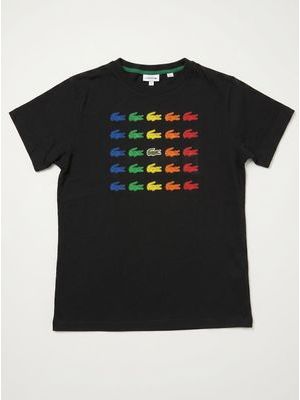 1. T-shirt con stampa logata Nero