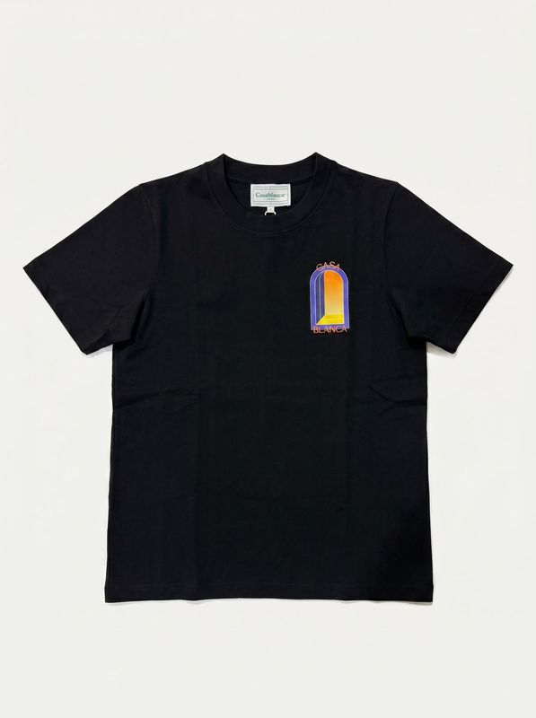 Plain T-shirt with print Black Casablanca