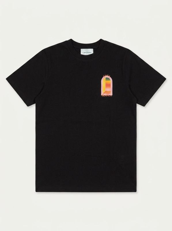 Plain T-shirt with print Black Casablanca