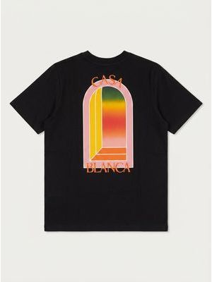 2. Plain T-shirt with print Black