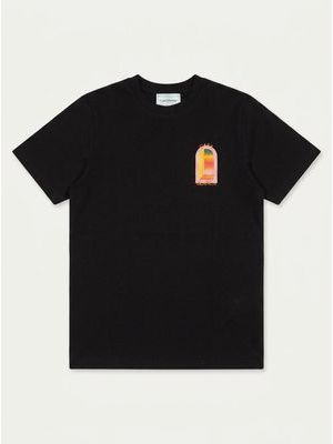 1. Plain T-shirt with print Black