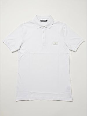 1. Solid color polo shirt White