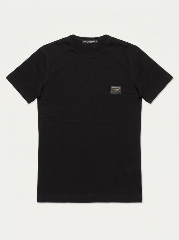 T-shirt tinta unita Nero Dolce & Gabbana