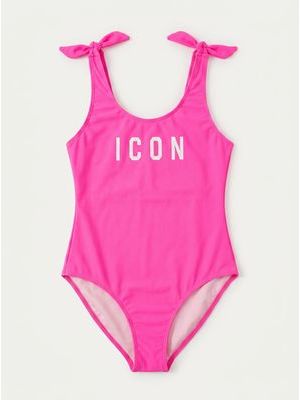 1. Logoed one-piece swimsuit Fuxia Fluo